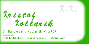 kristof kollarik business card
